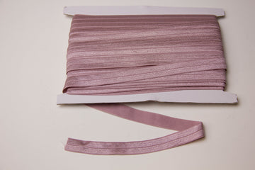 Elastisches Einfassband, Falzgummi, 15 mm, altrosa, 1 Meter